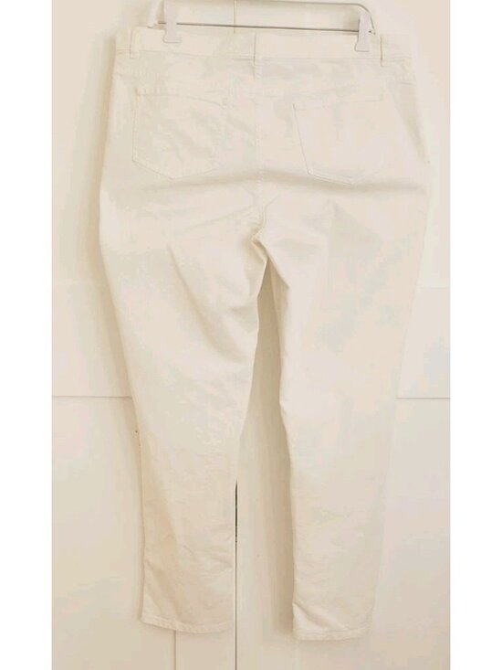 LAFAYETTE 148 NEW YORK WHITE DENIM JEANS  PANTS SZ 16 - Picture 5 of 10